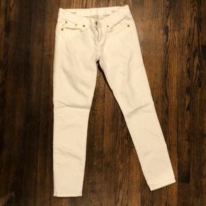 J. Crew white Toothpick ankle denim